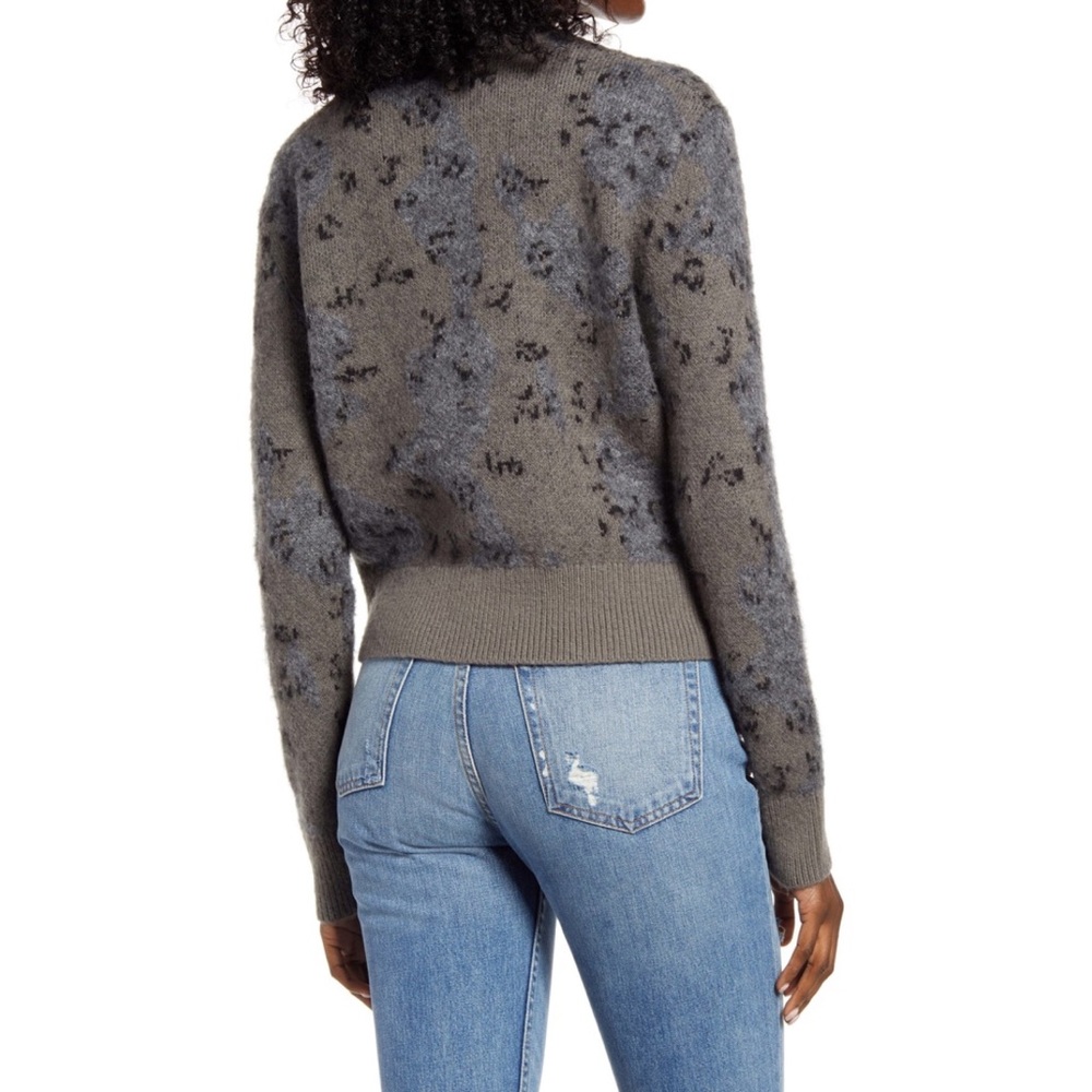 NWT All Saints Asko Camo Jumper Cropped Sweater - Picture 2 of 6